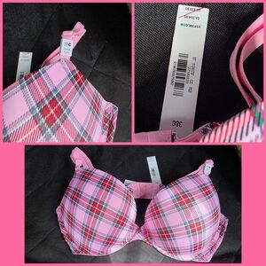Victoria's Secret Pink Plaid Push-Up Bra